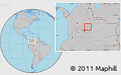 Gray Location Map of Tunja