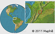 Satellite Location Map of Tunja