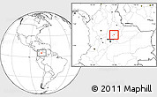 Blank Location Map of Villa de Leyva