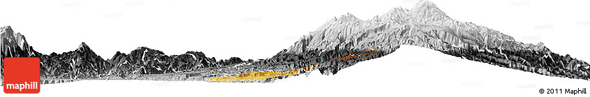 Physical Horizon Map of Manizales, desaturated
