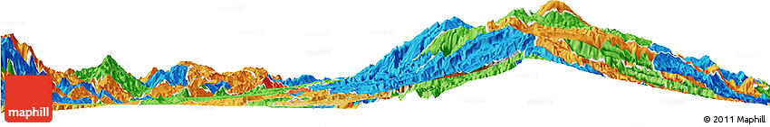 Physical Horizon Map of Manizales, political outside