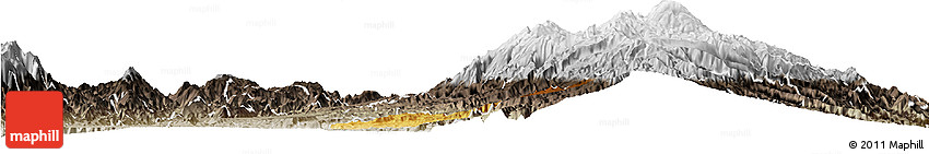 Physical Horizon Map of Manizales, semi-desaturated