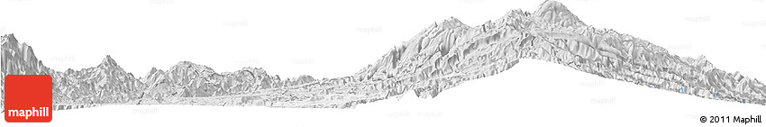 Silver Style Horizon Map of Manizales