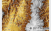 Physical Map of Manizales