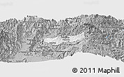 Gray Panoramic Map of Manizales