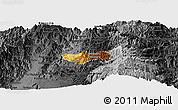 Physical Panoramic Map of Manizales, darken, desaturated