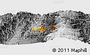 Physical Panoramic Map of Manizales, desaturated