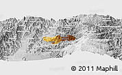 Physical Panoramic Map of Manizales, lighten, desaturated