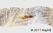 Physical Panoramic Map of Manizales, lighten