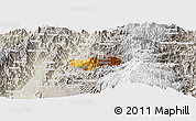 Physical Panoramic Map of Manizales, lighten, semi-desaturated
