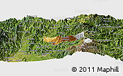 Physical Panoramic Map of Manizales, satellite outside