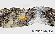 Physical Panoramic Map of Manizales, semi-desaturated