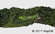 Satellite Panoramic Map of Manizales, darken