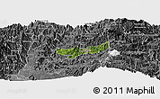 Satellite Panoramic Map of Manizales, desaturated
