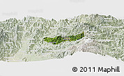 Satellite Panoramic Map of Manizales, lighten