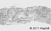 Silver Style Panoramic Map of Manizales