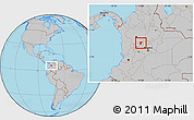 Gray Location Map of Samana