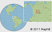 Savanna Style Location Map of Samana