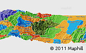Satellite Panoramic Map of Samana, political outside