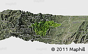 Satellite Panoramic Map of Samana, semi-desaturated