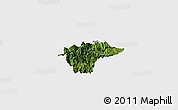 Satellite Panoramic Map of Samana, single color outside