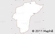 Classic Style Simple Map of Samana, cropped outside