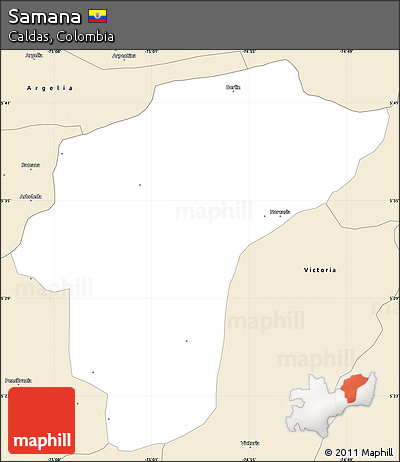 Classic Style Simple Map of Samana
