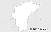 Silver Style Simple Map of Samana, cropped outside