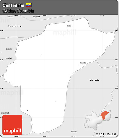 Silver Style Simple Map of Samana