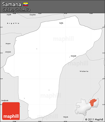 Silver Style Simple Map of Samana