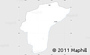Silver Style Simple Map of Samana, single color outside