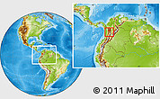 Physical Location Map of Supia, within the entire country