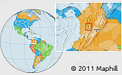 Political Location Map of Supia