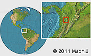 Satellite Location Map of Supia