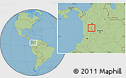 Savanna Style Location Map of Supia