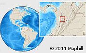 Shaded Relief Location Map of Supia