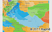 Political Shades 3D Map of Caqueta