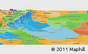 Political Shades Panoramic Map of Caqueta