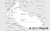 Silver Style Simple Map of Caqueta