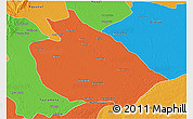 Political 3D Map of Mani
