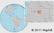 Gray Location Map of Mani