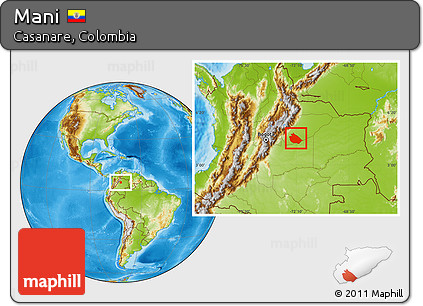 Physical Location Map of Mani