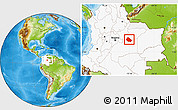 Physical Location Map of Mani, highlighted country