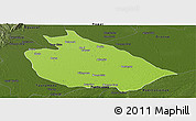 Physical Panoramic Map of Mani, darken