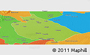 Physical Panoramic Map of Mani, political outside