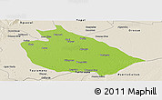 Physical Panoramic Map of Mani, shaded relief outside