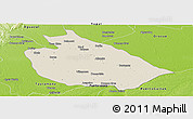 Shaded Relief Panoramic Map of Mani, physical outside