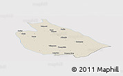 Shaded Relief Panoramic Map of Mani, single color outside