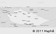Silver Style Panoramic Map of Mani