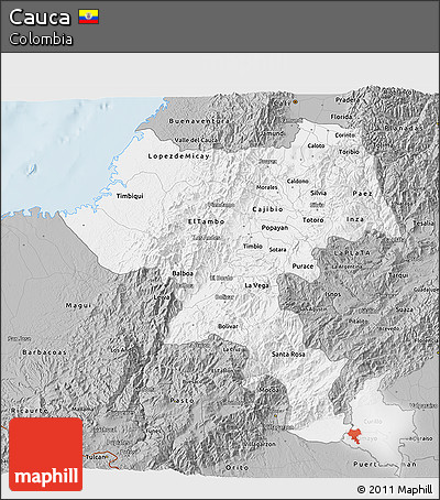 Gray 3D Map of Cauca